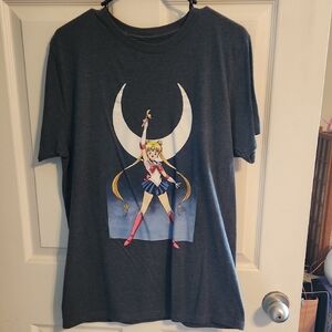 Sailor Moon Graphic Tee - Heather Blue